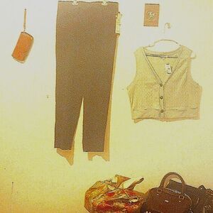 Preppy Peppy Earth Tone Over Vest!*